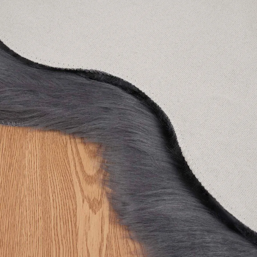 Tapis en fausse TAFALLA Anthracite 50 x 80 cm Polyester - 6