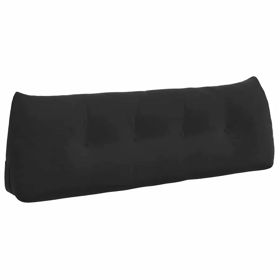 Coussin de Dos Noir 140 x 24 x 50 cm Velours - 2