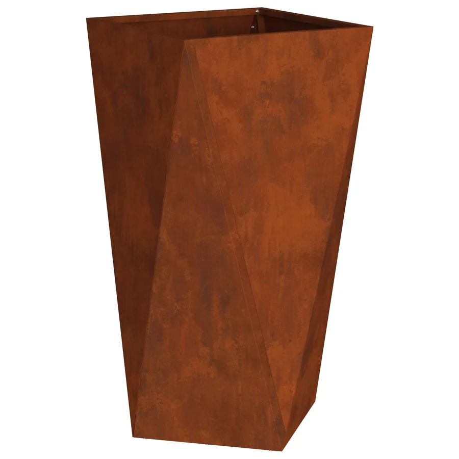 Jardinière 2 pc Rouillé 40 x 40 x 75 cm Acier patiné - 5