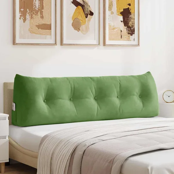 Coussin de Dos Vert clair 160 x 24 x 50 cm Velours