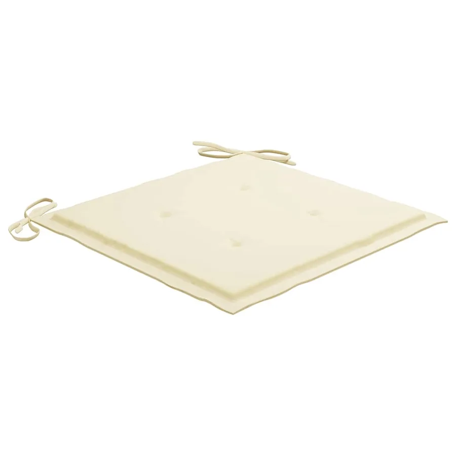 Chaises pliables de jardin avec coussins lot de 8 Teck solide - 7