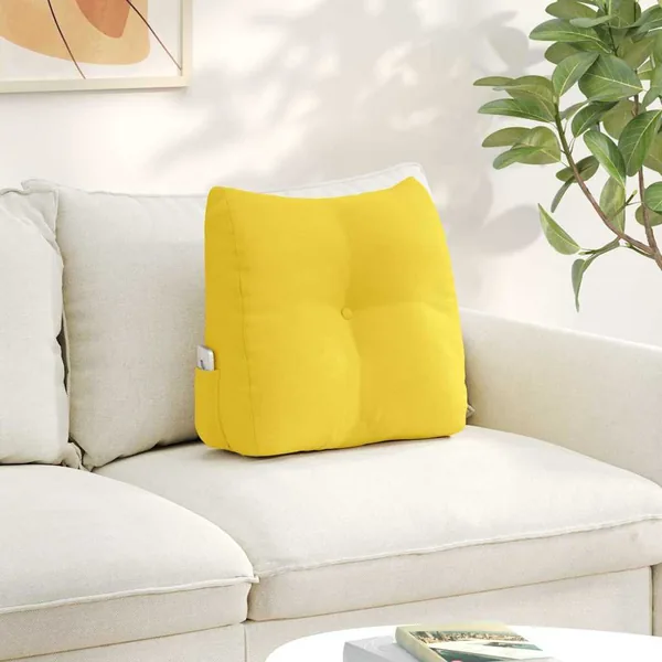 Coussin de Dos Jaune clair 45 x 24 x 50 cm tissu