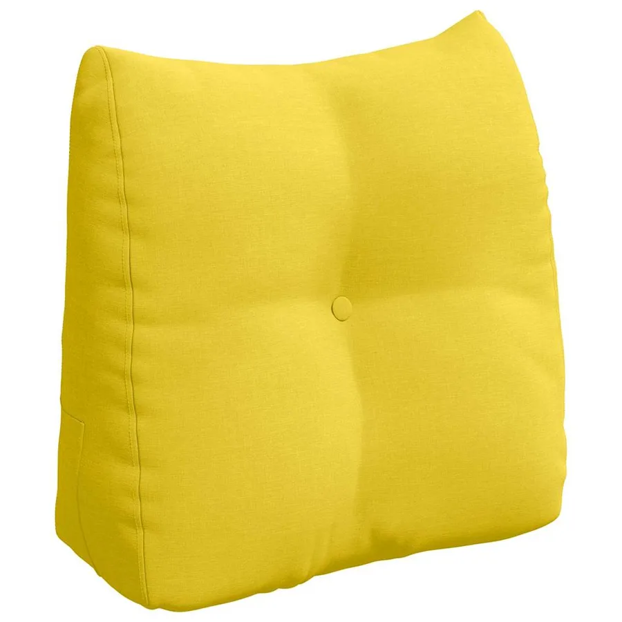 Coussin de Dos Jaune clair 45 x 24 x 50 cm tissu - 2