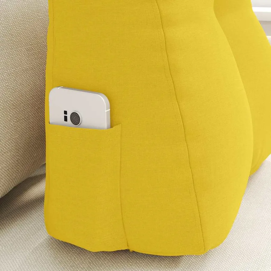 Coussin de Dos Jaune clair 45 x 24 x 50 cm tissu - 5
