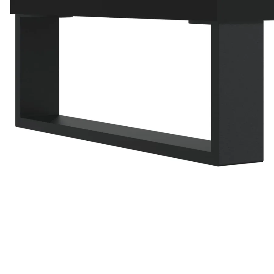 Meuble TV noir 102x36x50 cm bois d'ingénierie - 10