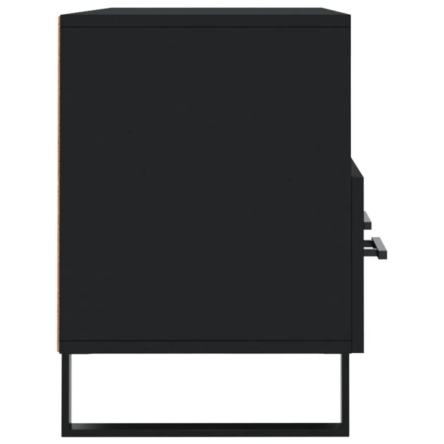 Meuble TV noir 102x36x50 cm bois d'ingénierie - 7