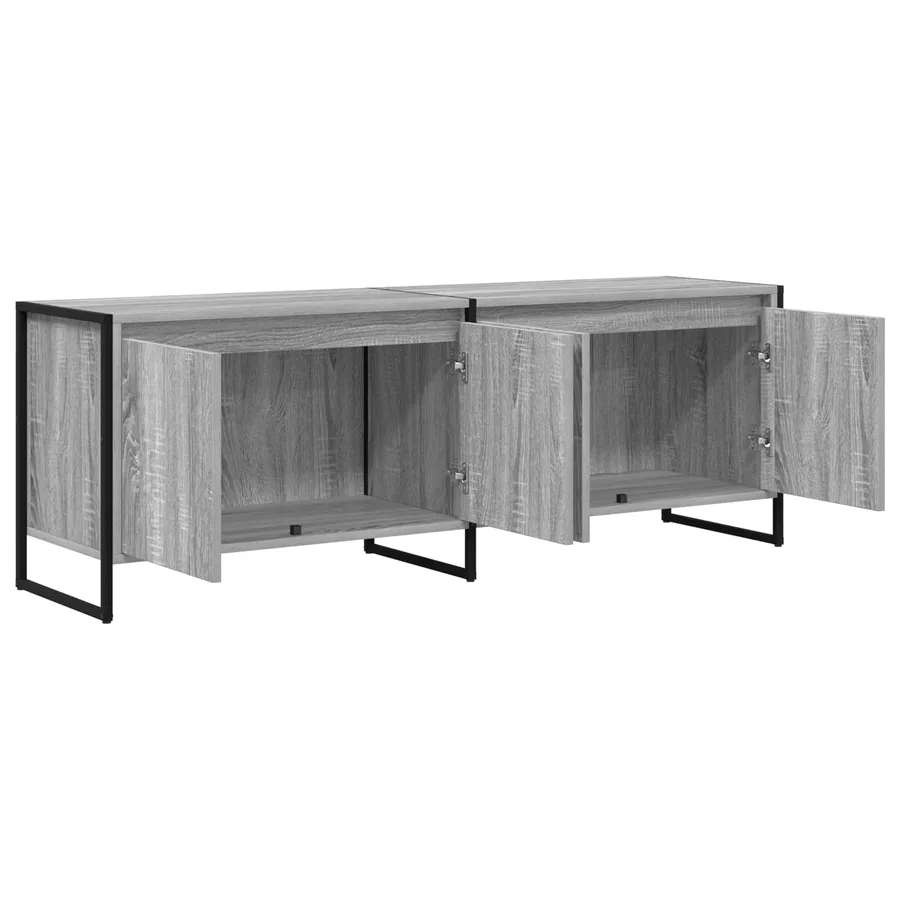 Meuble TV Gris Sonoma 140 x 36 x 49.5 cm Bois d'ingénierie - 5