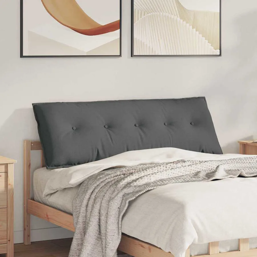 Coussin de Dos Gris foncé 140 x 19 x 50 cm tissu