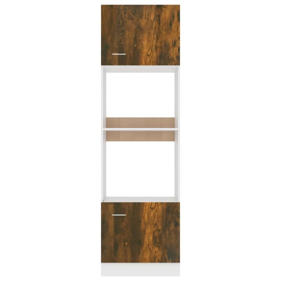 Meuble micro-ondes "Lyon" Chêne fumé 60 x 57 x 207 cm Bois d'ingénierie - 5