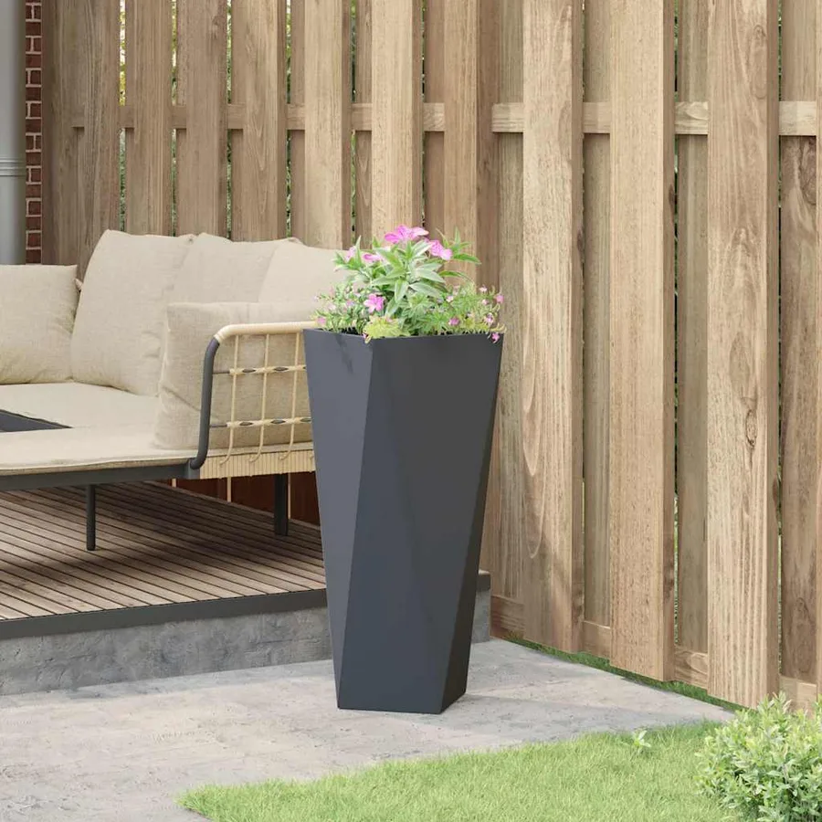 Jardinière Anthracite 30 x 30 x 75 cm Acier - 4