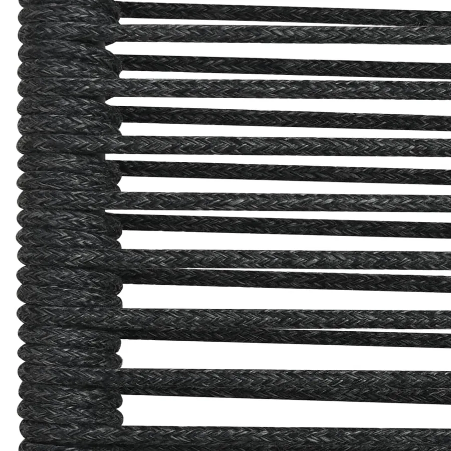 Chaises de jardin lot de 2 Corde en coton et acier Noir - 6