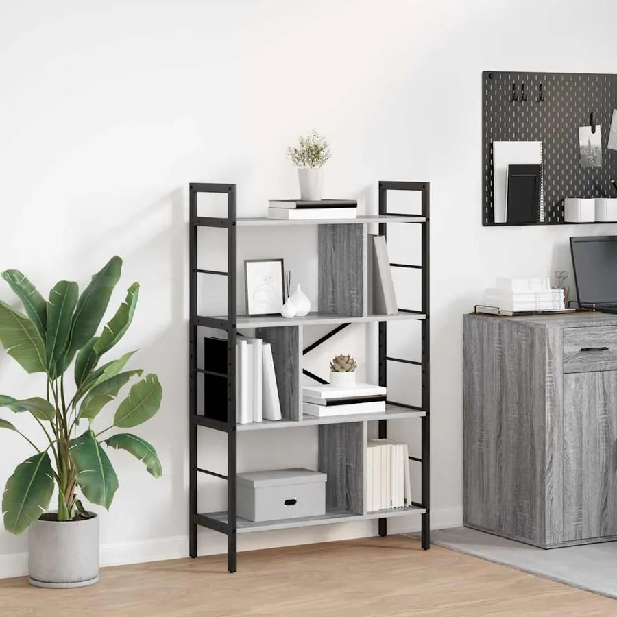 Étagère Gris Sonoma 75 x 30 x 123,5 cm Bois d'ingénierie