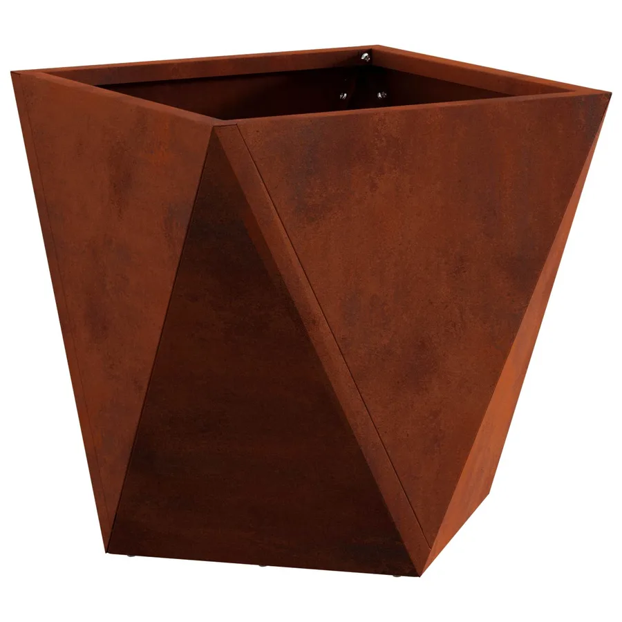 Jardinière Rouillé 30 x 30 x 30 cm Acier patiné - 2