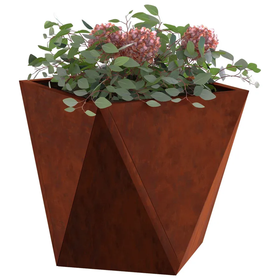 Jardinière Rouillé 30 x 30 x 30 cm Acier patiné - 3