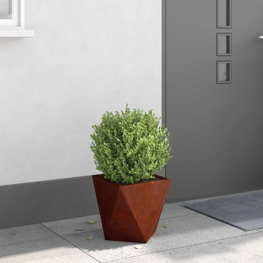 Jardinière Rouillé 30 x 30 x 30 cm Acier patiné - 4