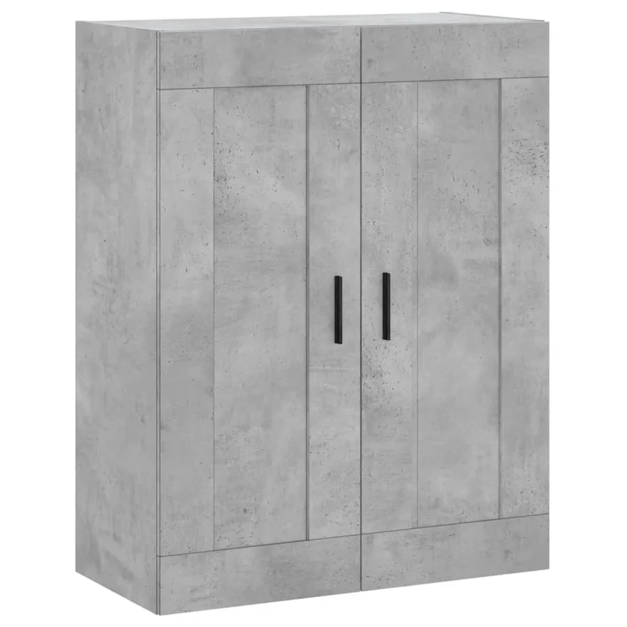 Buffet haut Gris béton 69,5x34x180 cm Bois d'ingénierie - 5