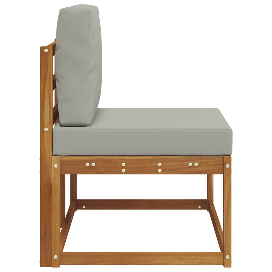 Canapé d'extérieur en bout avec coussin Naturel 91 x 63 x 73 cm - 5