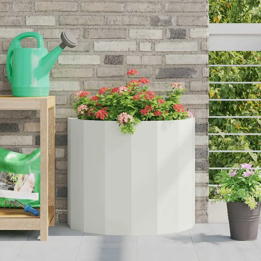 Jardinière Blanc 60 x 30 x 50 cm Acier