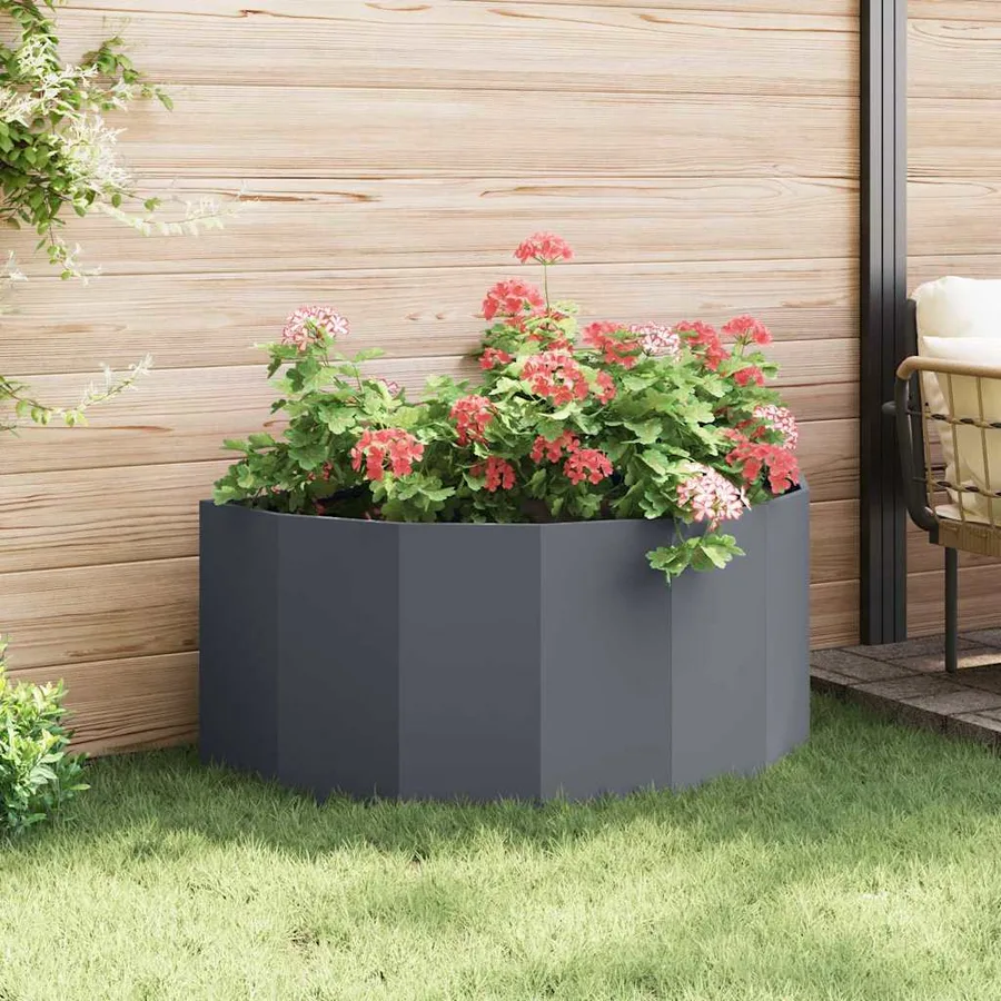 Jardinière Anthracite 120 x 60 x 50 cm Acier - 4