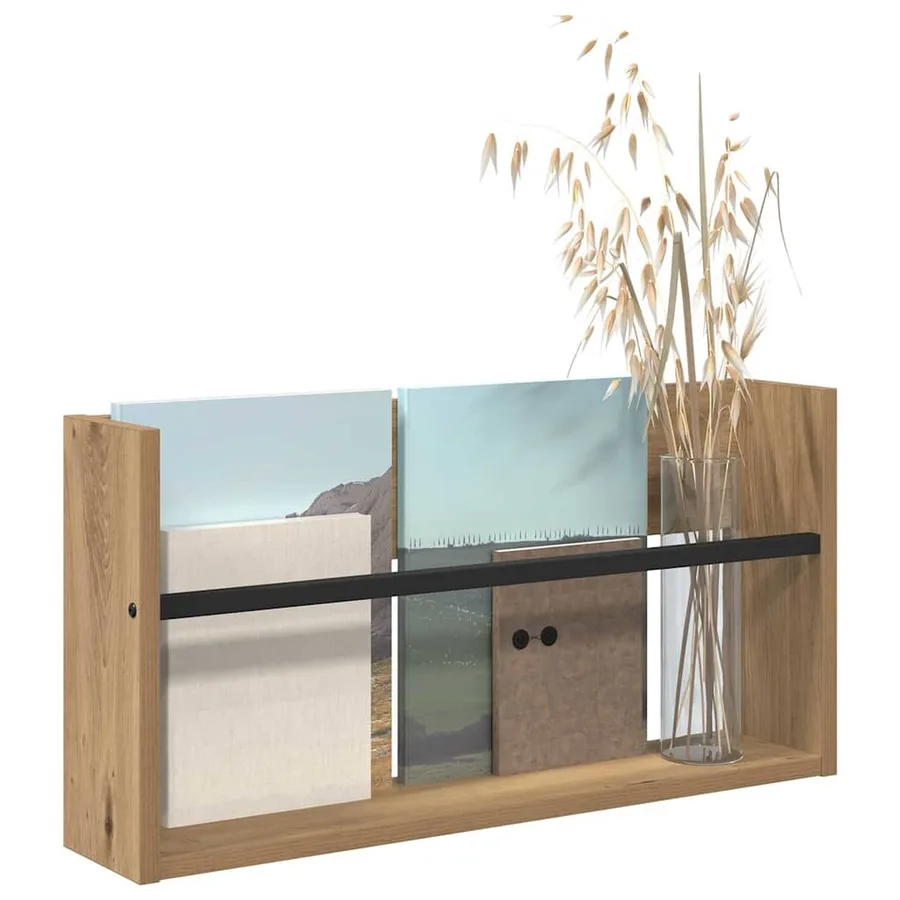 Étagère à magazines Chêne artisanal 60 x 12 x 30 cm - 3
