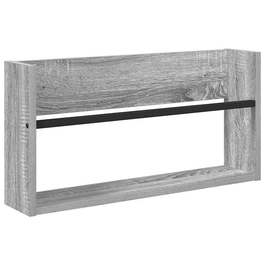 Étagère à magazines 2 pcs Gris Sonoma 60 x 12 x 30 cm - 5