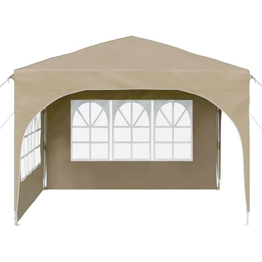 Tente de fête pop-up 290 x 290 x 245 cm Crème - 6