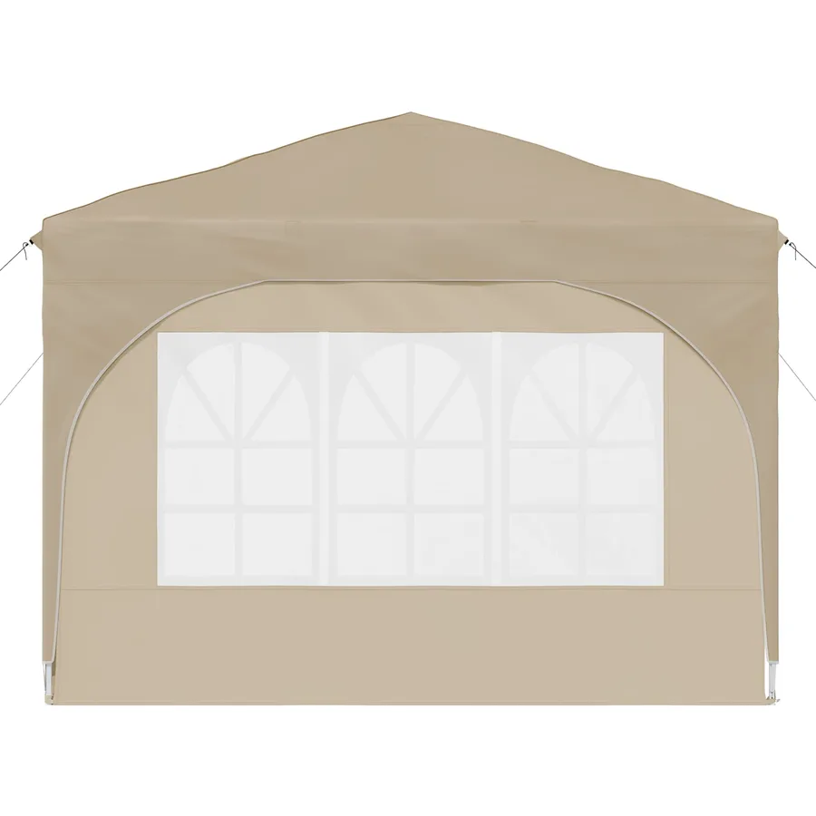 Tente de fête pop-up 290 x 290 x 245 cm Crème - 7