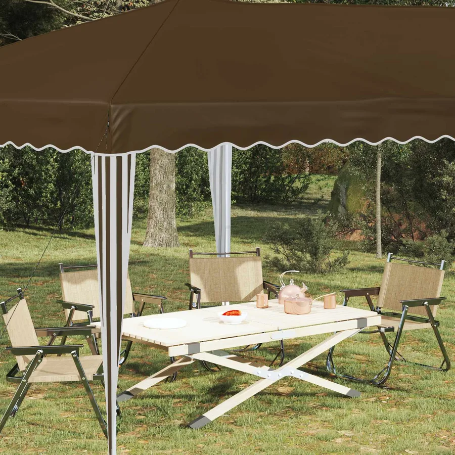 Tente de fête pop-up 575 x 290 x 245 cm Taupe - 3