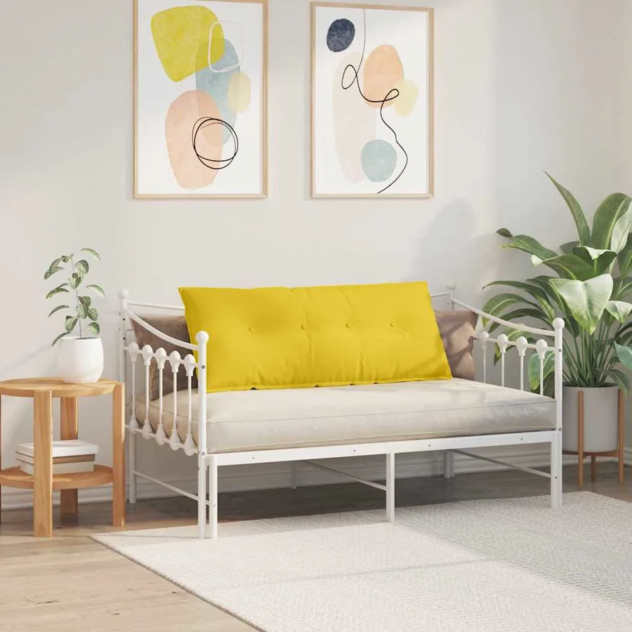 Coussin de Dos Jaune clair 120 x 19 x 50 cm tissu - 4