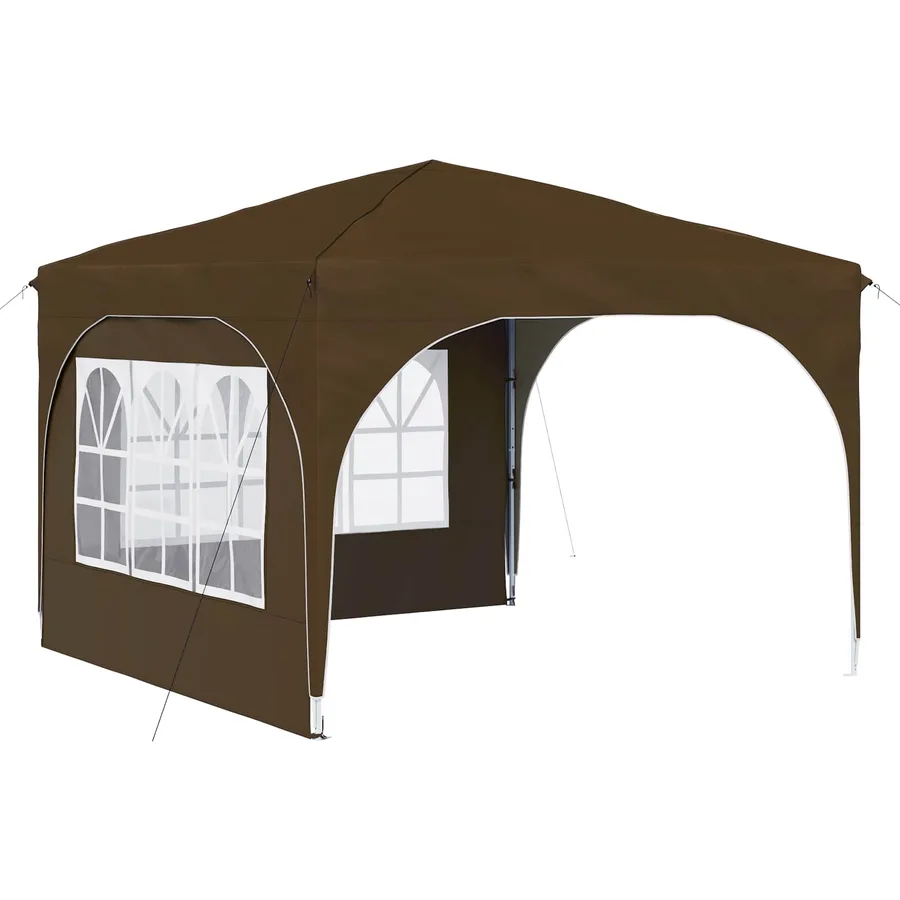 Tente de fête pop-up 290 x 290 x 245 cm Taupe - 2
