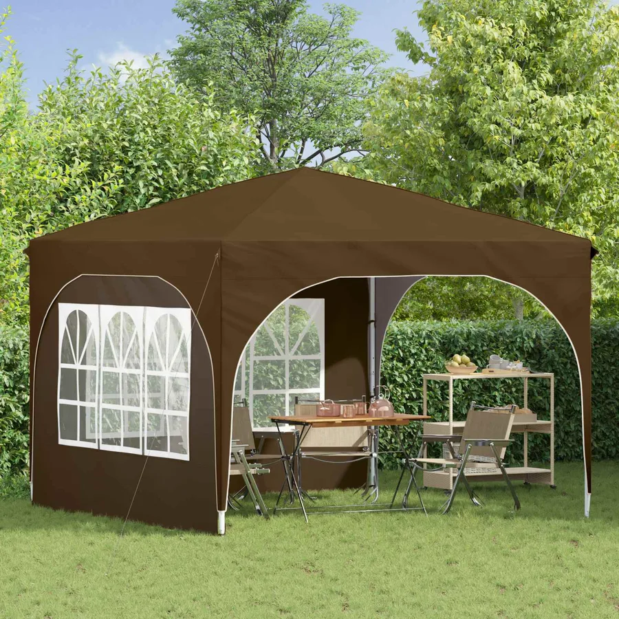 Tente de fête pop-up 290 x 290 x 245 cm Taupe - 3