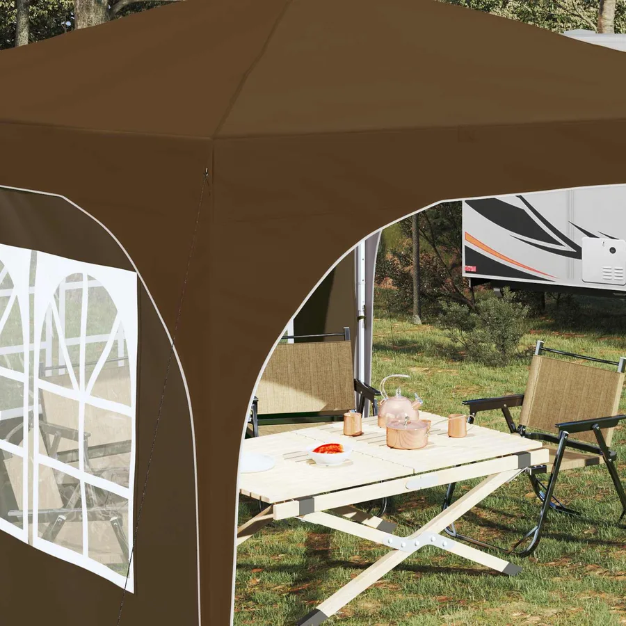 Tente de fête pop-up 290 x 290 x 245 cm Taupe - 4