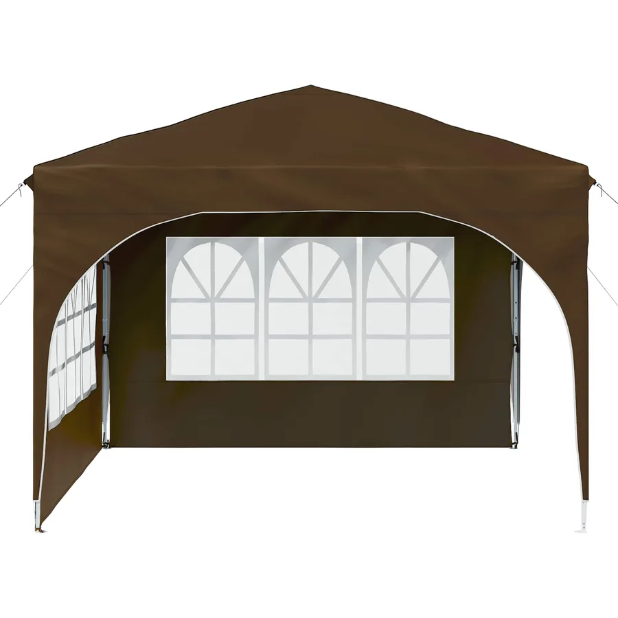 Tente de fête pop-up 290 x 290 x 245 cm Taupe - 6