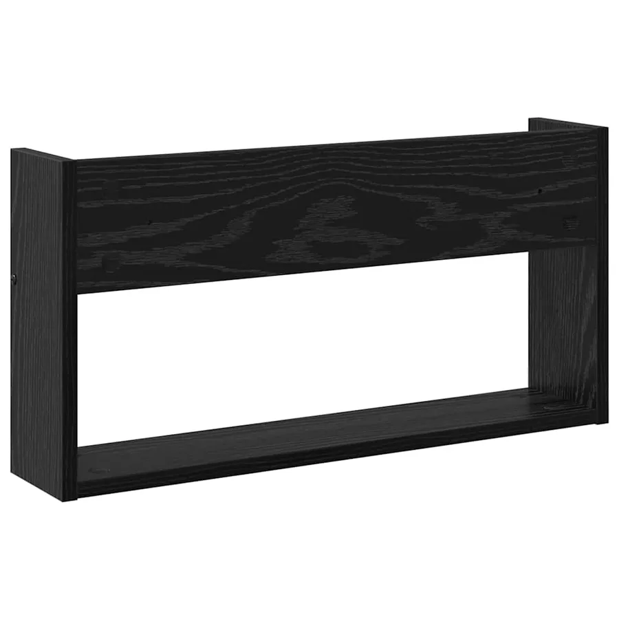 Étagère à magazines avec étagère Chêne noir 60 x 12 x 30 cm - 7