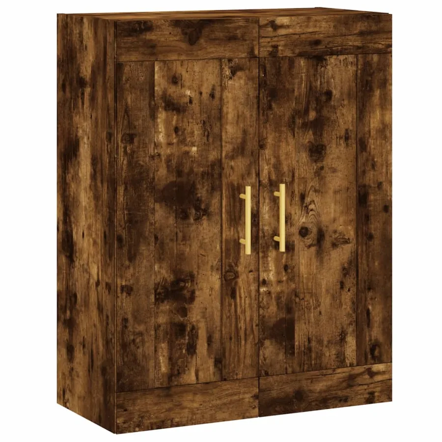 Buffet haut Chêne fumé 69,5x34x180 cm Bois d'ingénierie - 5