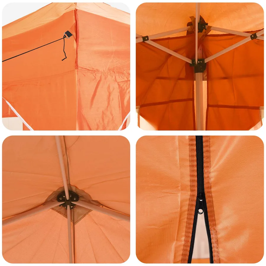Tente de fête pop-up 290 x 290 x 245 cm Orange - 12