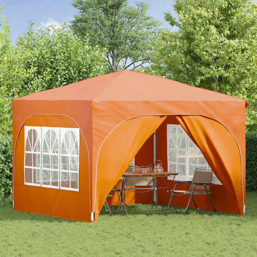 Tente de fête pop-up 290 x 290 x 245 cm Orange - 3