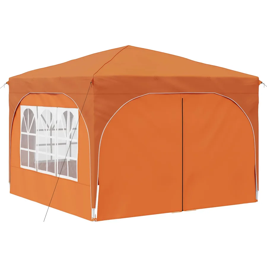 Tente de fête pop-up 290 x 290 x 245 cm Orange - 5