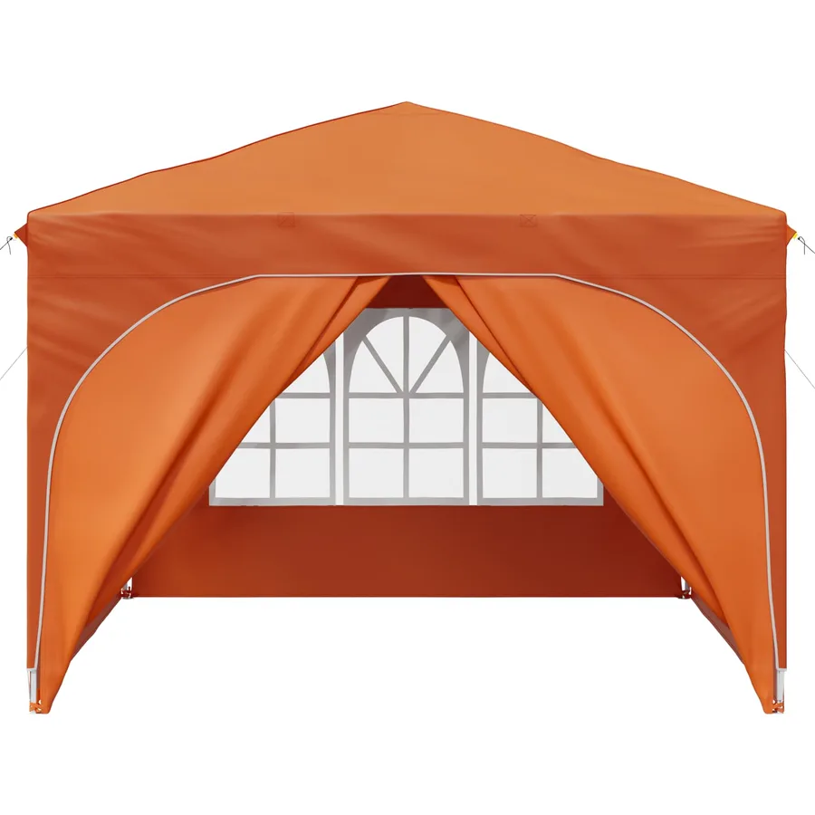 Tente de fête pop-up 290 x 290 x 245 cm Orange - 7