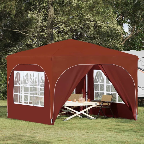 Tente de fête pop-up 290 x 290 x 245 cm Terre cuite