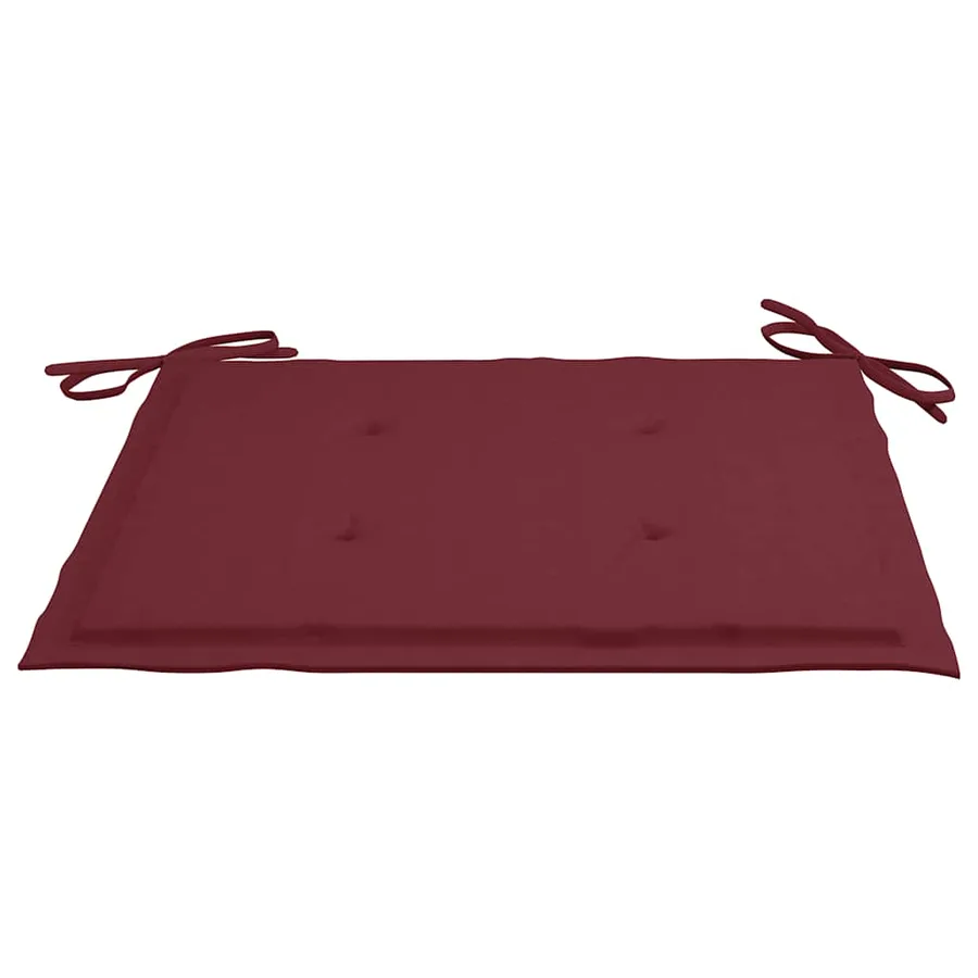 Chaises pliables de jardin lot de 2 avec coussins Bambou - 10