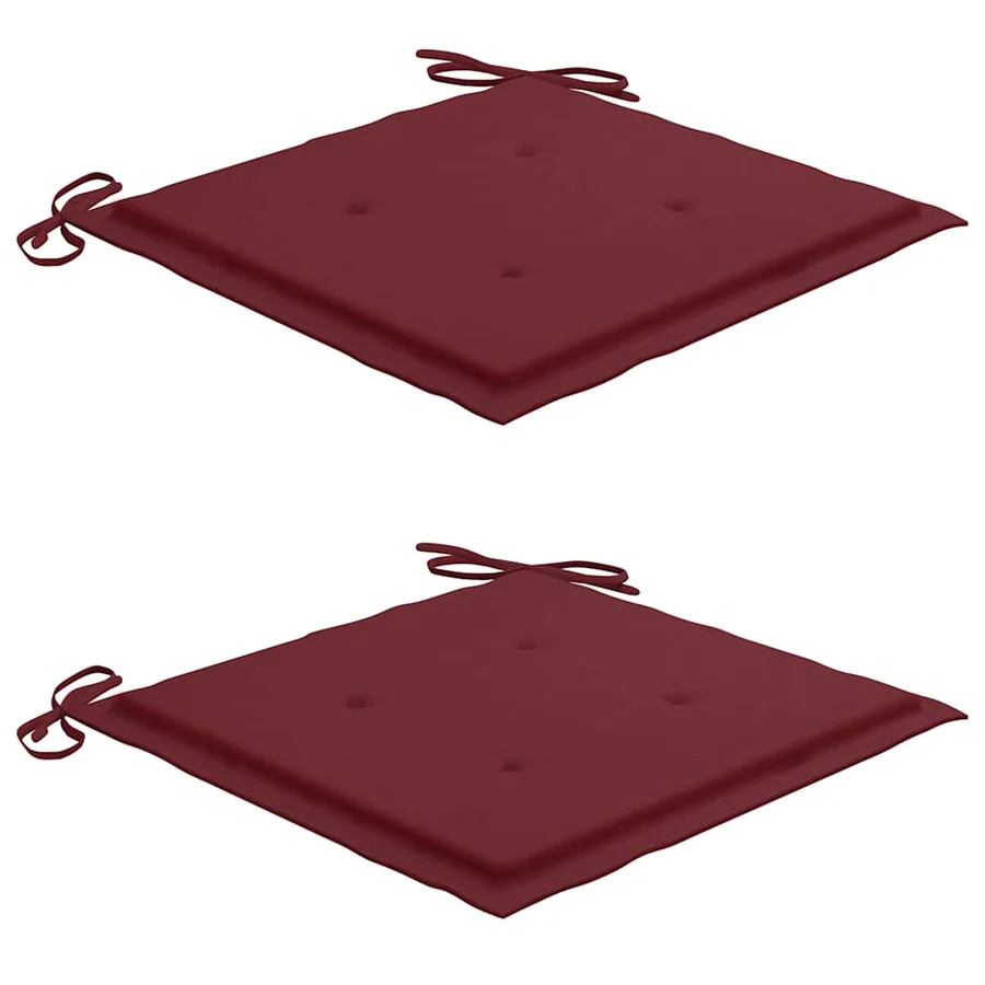 Chaises pliables de jardin lot de 2 avec coussins Bambou - 7