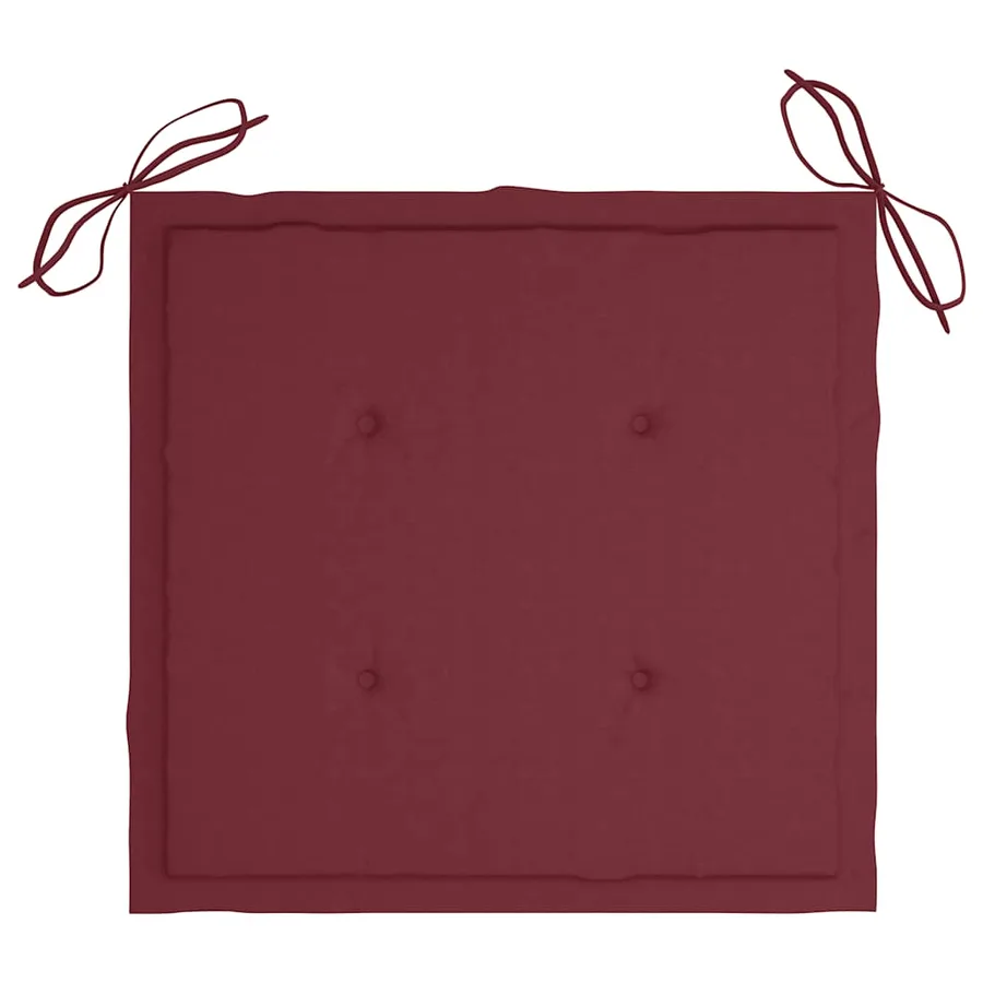 Chaises pliables de jardin lot de 2 avec coussins Bambou - 9