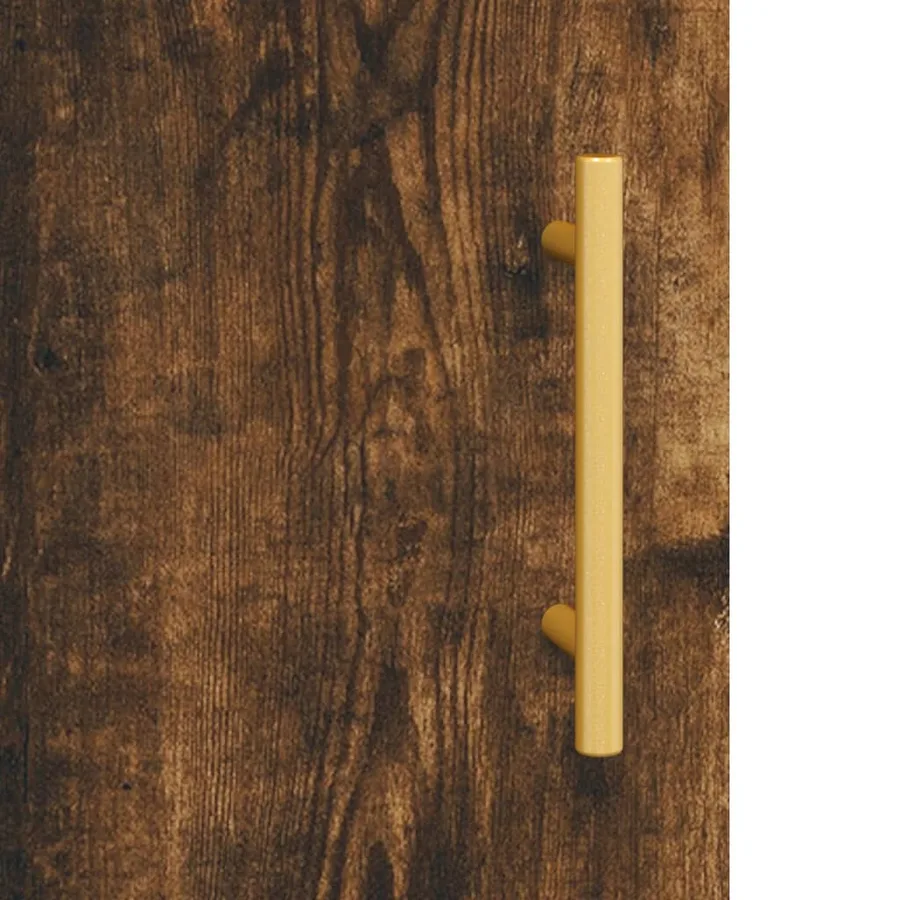 Buffet haut Chêne fumé 69,5x34x180 cm Bois d'ingénierie - 10