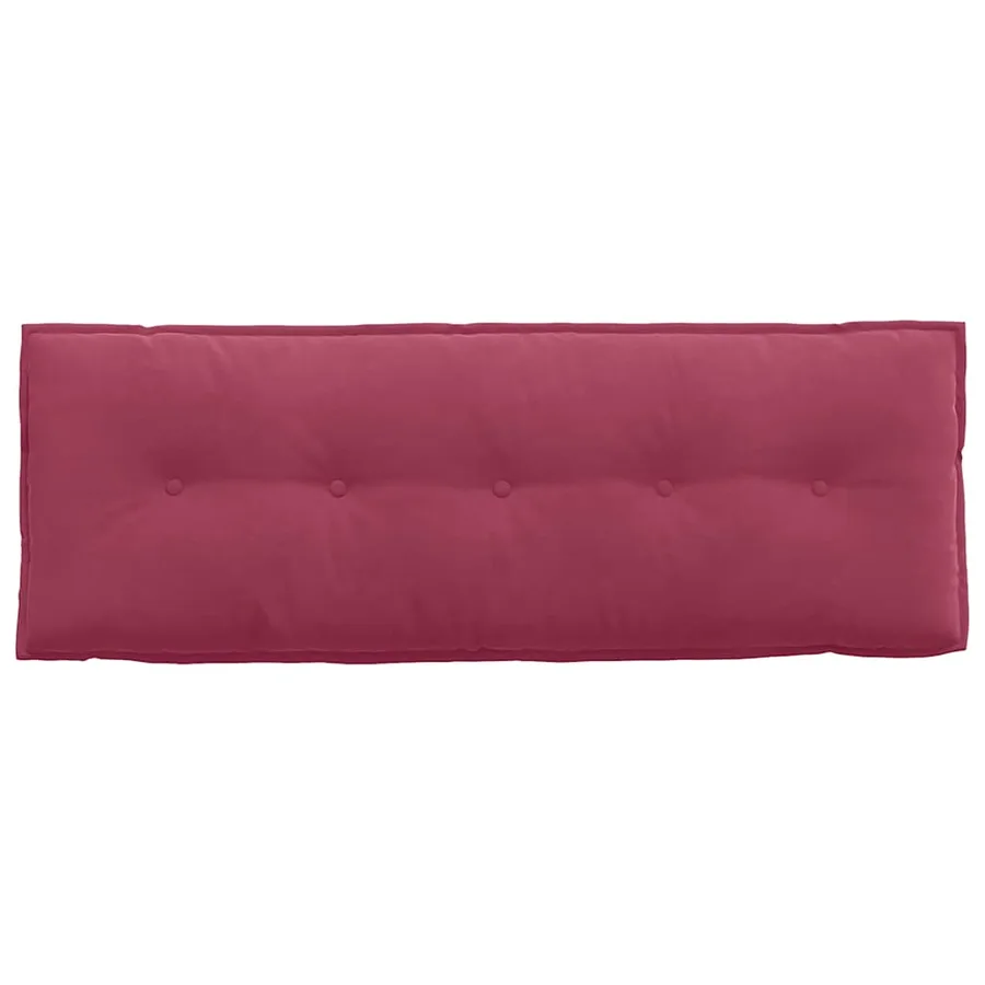 Coussin de Dos Bordeaux 140 x 50 cm Tissu en velours côtelé - 6