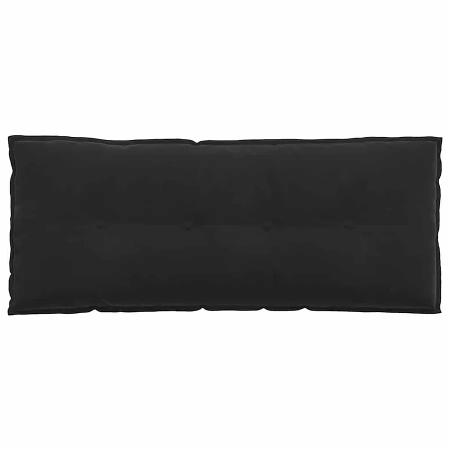 Coussin de Dos Noir 120 x 50 cm Tissu en velours côtelé - 6