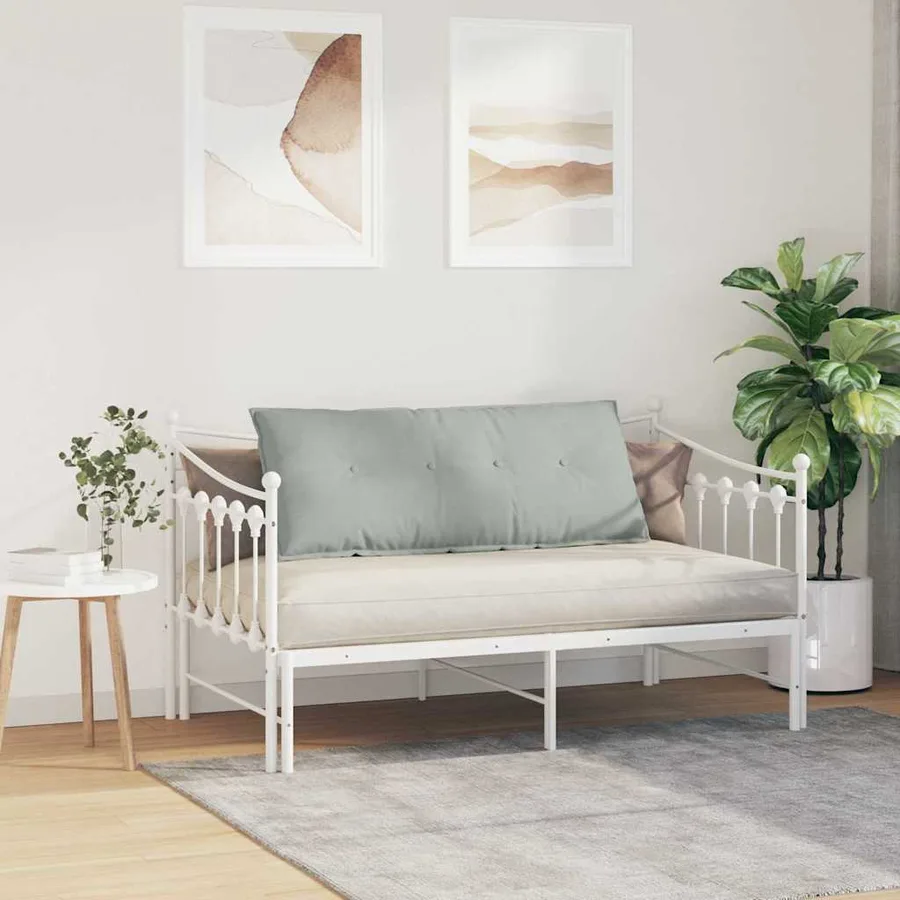 Coussin de Dos Gris clair 120 x 50 cm Tissu en velours côtelé - 4