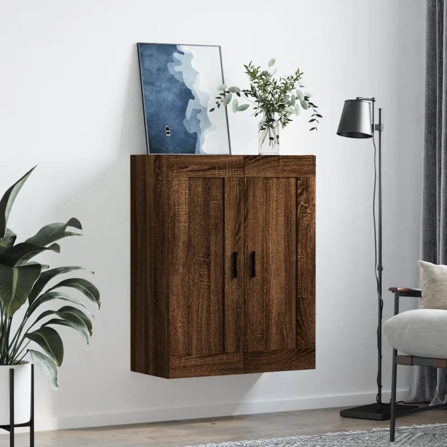 Armoire murale chêne marron 69,5x34x90 cm bois d'ingénierie - 3