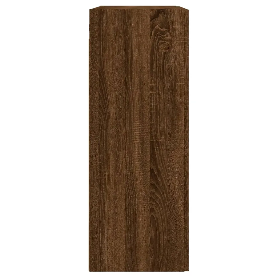 Armoire murale chêne marron 69,5x34x90 cm bois d'ingénierie - 8