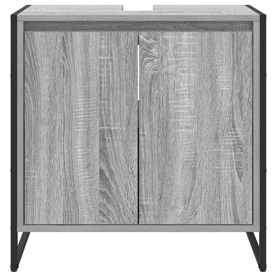 Cabinet de salle de bain avec porte Gris Sonoma 60 x 30 x 60 cm - 6